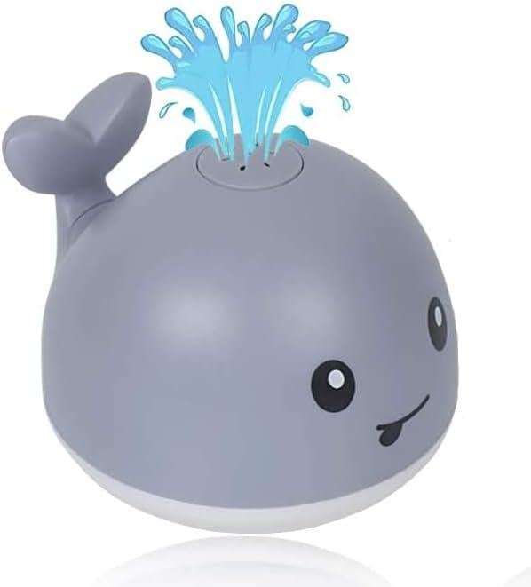 Іграшка для ванної кімнати Bath Toy whale Кит с фонтаном світиться Сірий