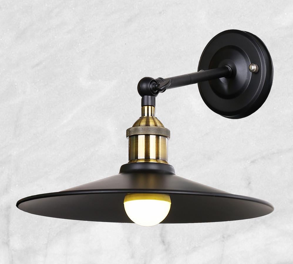 Бра лофт з патроном Золотий/Чорний (07-W135-1 BK)