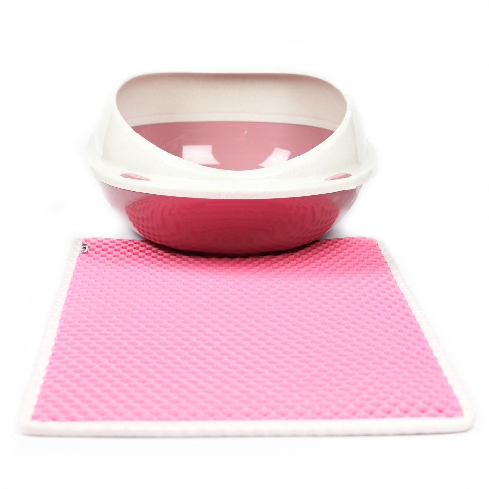Коврик двухслойный Cat in Box для кошачьего лотка EVA 60x40 см Розовый - фото 2 Коврик двухслойный Cat in Box для кошачьего лотка EVA 60x40 см Розовый - фото 2