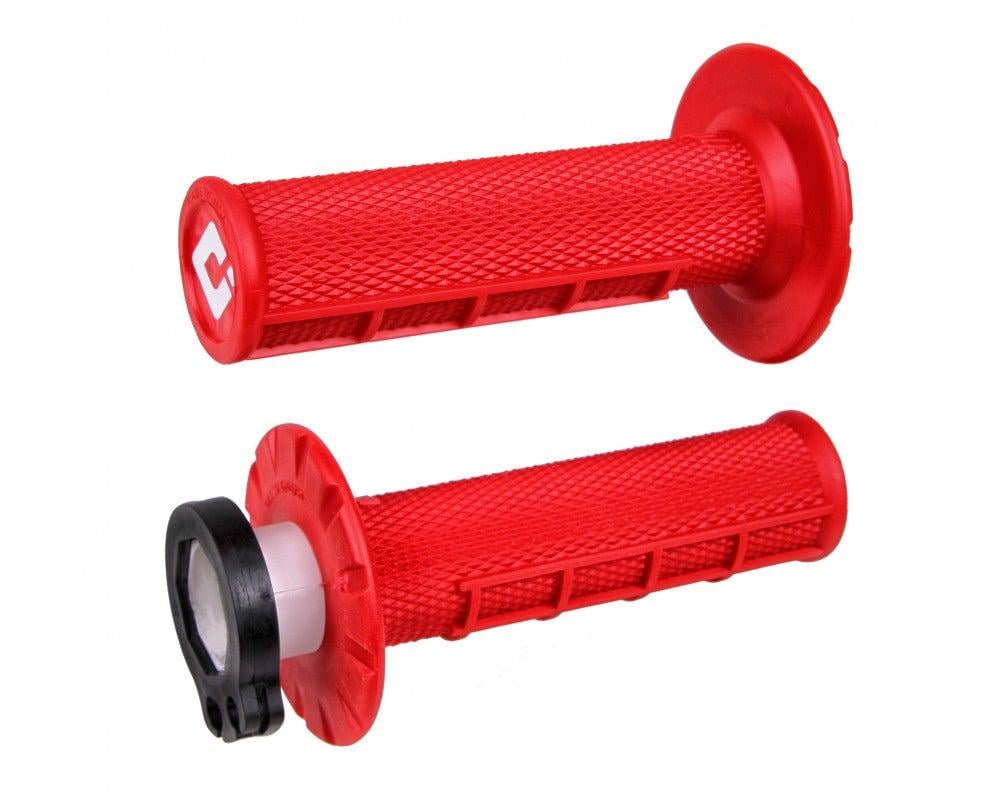 Грипсы мото Odi HALF-WAFFLE MX V2 Lock-On Red