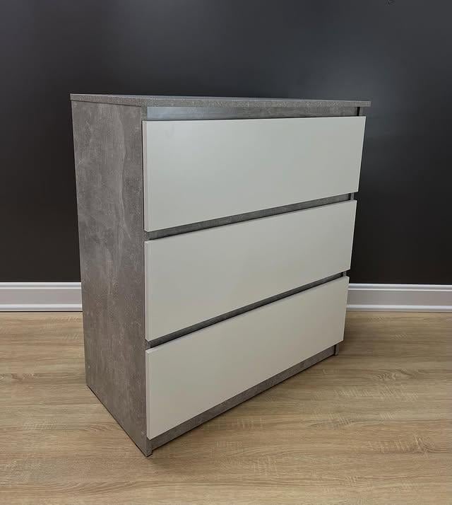 Комод Dalas 805x410x910 мм Бетон/Белый