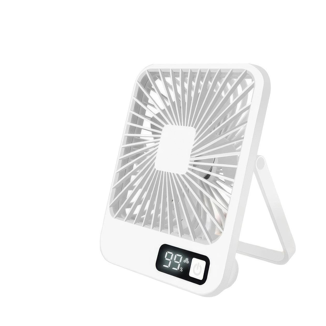 Вентилятор мини настольный Desktop Stand Fan аккумуляторный Белый (1010927-White)