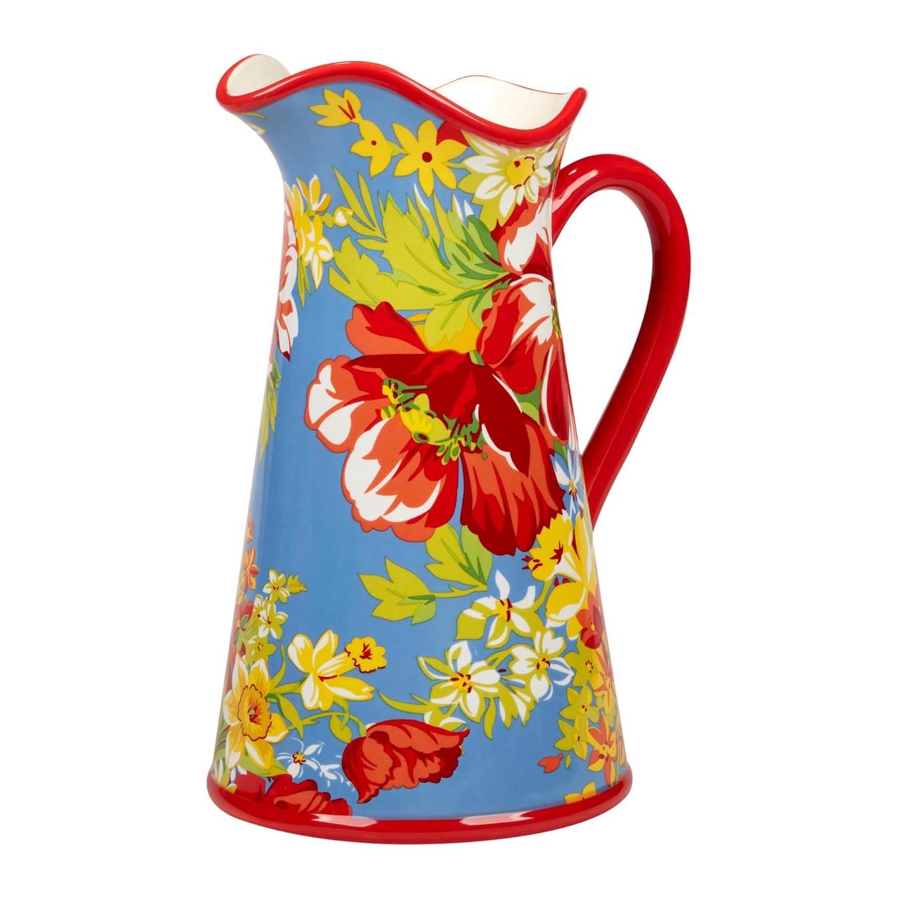 Кувшин Certified International Феерия цветов из керамики 2,8 л Разноцветный (31406) - фото 2