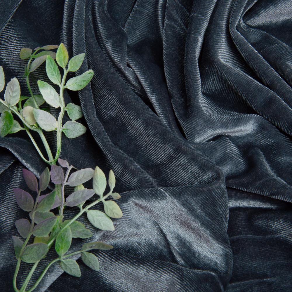 Ткань велюр V-10 140 см 284 гр/м2 Темно-серый (25900) - фото 3