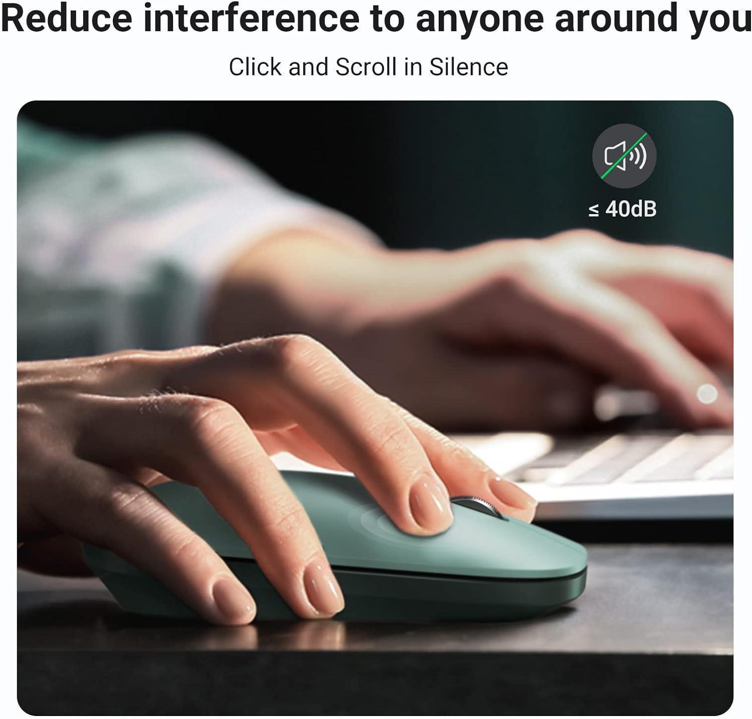 Мишка бездротова UGREEN 4000 DPI 2.4G з USB-приймачем оптична Зелений (90374) - фото 5