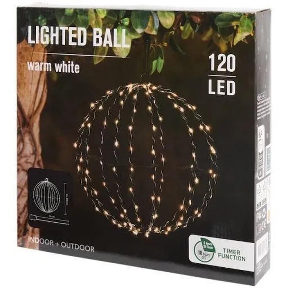 Куля підвісна Livarno Home StarSphere 120 LED з таймером 30 см Теплий