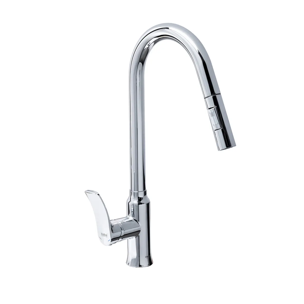 Змішувач латунний для кухні Haiba Bolero з висувною лійкою - фото 2