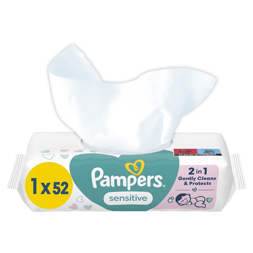 Салфетки влажные детские Pampers Sensitive 52 шт. (НФ-00009866)