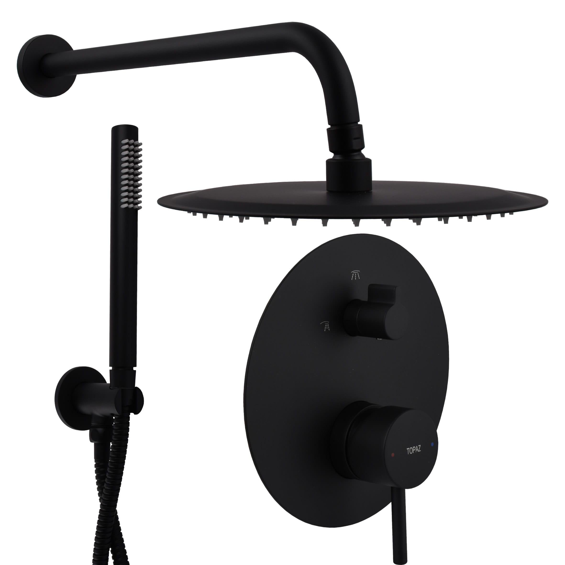 Душевая система TOPAZ Loft скрытого монтажа латунь Черный матовый (TLF 32205-H39-BL)