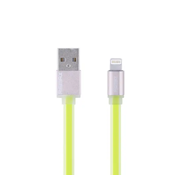 Кабель Remax RC-005i Colorful USB Lightning 1 м Зелений (6954851222521) - фото 1 Кабель Remax RC-005i Colorful USB Lightning 1 м Зелений (6954851222521) - фото 1