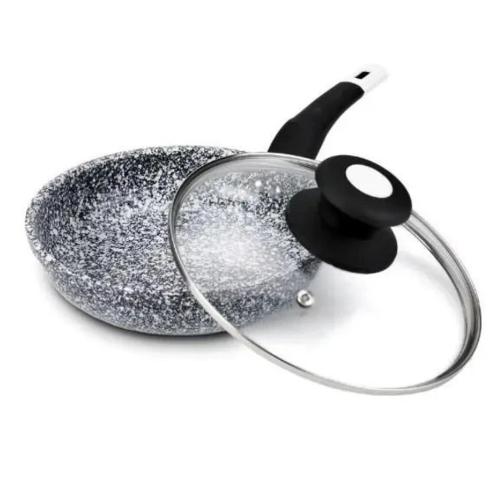 Сковорода з кришкою UNIQUE UN-5116 із багатошаровим гранітним антипригарним покриттям 26 см (UNQQ-009)