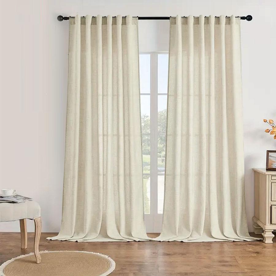 Тюль Pivdenne Naturelstons лен 200х270 см 2 шт. Экрю (20103-200-2)