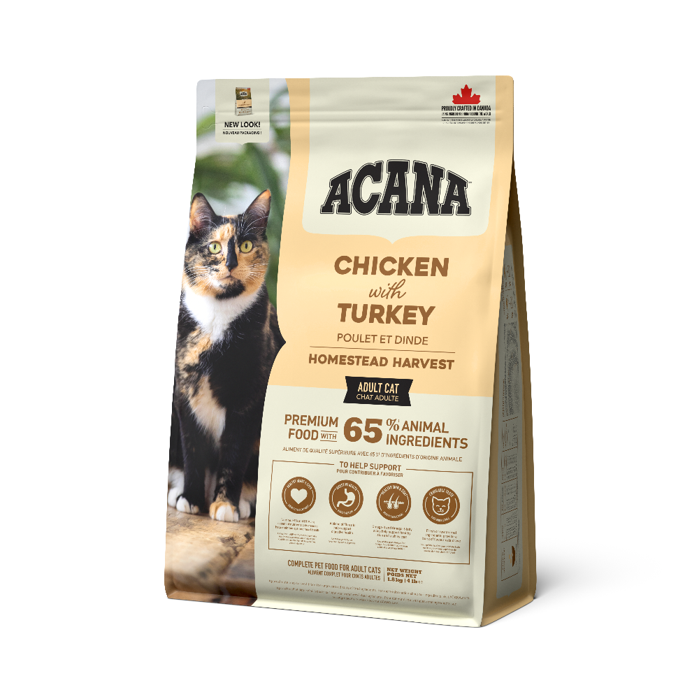 Корм сухой Acana Homestead Harvest Cat для взрослых котов с курицей и индейкой 1,8 кг (a71436)