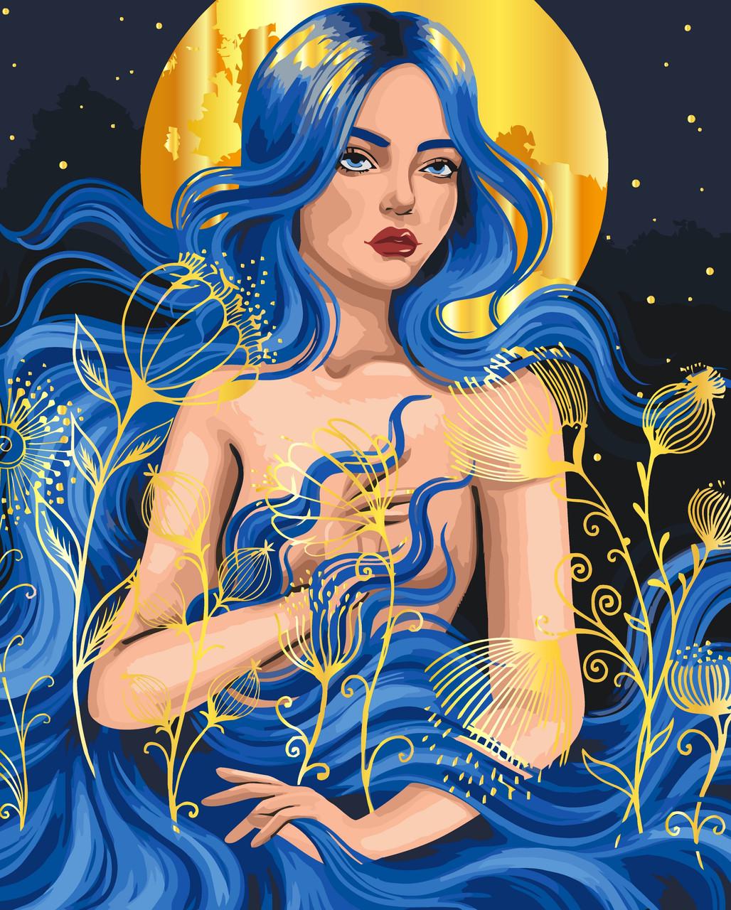 Картина по номерам ART CRAFT Ночная девушка с красками металлик 40х50 см