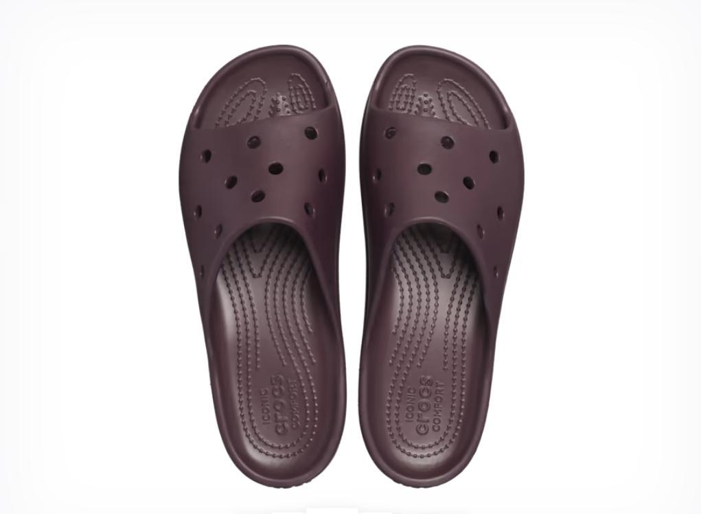 Шлепанцы женские Crocs Classic Platform Slide M7W9 р. 39 25,5 см Dark Cherry (208180) - фото 4