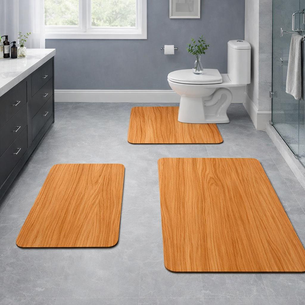 Набор ковриков для ванной DECOR Walnut диатомитовый противоскользящий влагопоглощающий 3 шт. 80х50/60х40/50х50 см (7802903)