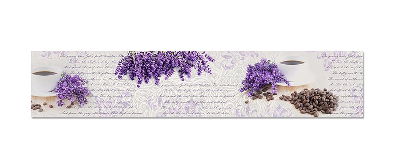 Наклейка виниловая на кухню Zatarga Цветы лаванды кофе 600х3000 мм (1294193295)