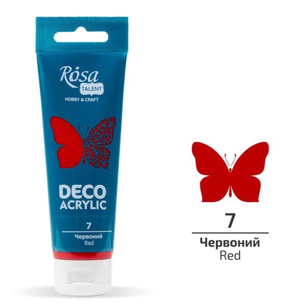 Акрилова фарба для декору ROSA Talent 7 75 мл Червоний матовий (322207) - фото 1 Акрилова фарба для декору ROSA Talent 7 75 мл Червоний матовий (322207) - фото 1