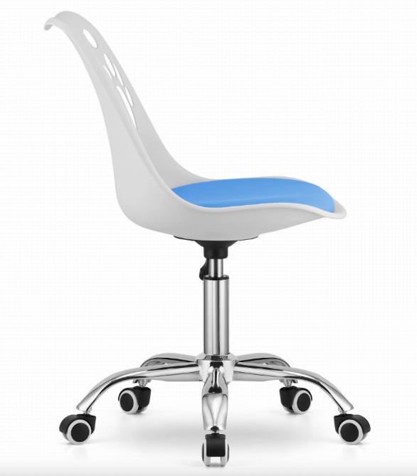 Кресло офисное Leobert Print Бело-голубой - фото 4