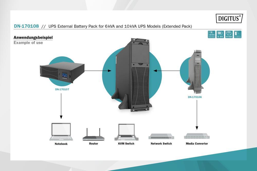 Блок акумуляторний ДБЖ Assmann UPS ACC BATTERY PACK DN-170108 Black - фото 4