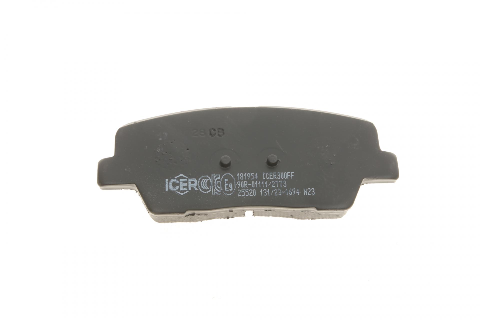 Колодки тормозные задние Hyundai Santa Fe II/III/IV 06-/Genesis/Kia Sorento II/III 09-/Stinger 17-181954 ICER Колодки тормозные задние Hyundai Santa Fe II/III/IV 06-/Genesis/Kia Sorento II/III 09-/Stinger 17-181954 ICER