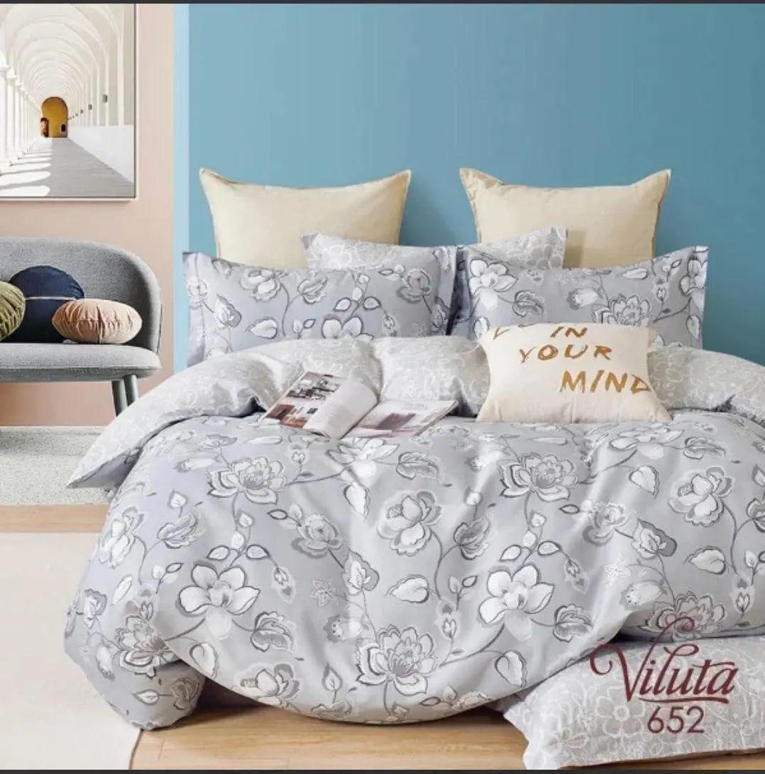 Комплект постельного белья Viluta Twill 652 евро сатин 200х220/70х70 см (1401) Комплект постельного белья Viluta Twill 652 евро сатин 200х220/70х70 см (1401)