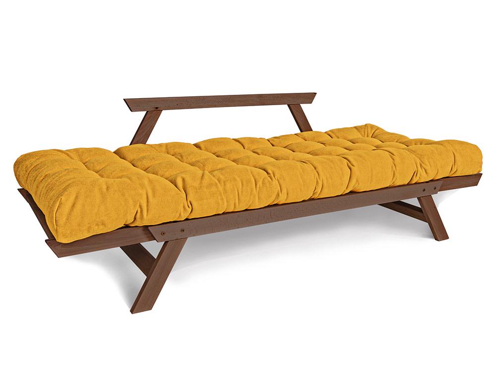 Диван-футон Woodman Allegro раскладной из натурального бука 800х830х2030 мм Орех/Желтый (421_4845) - фото 3 Диван-футон Woodman Allegro раскладной из натурального бука 800х830х2030 мм Орех/Желтый (421_4845) - фото 3