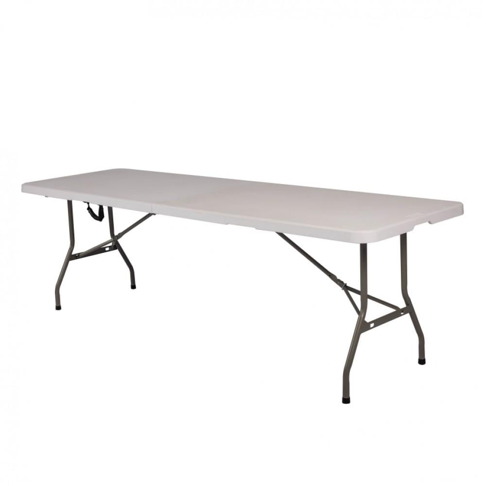 Стол туристический для пикника Bonro BS раскладной металлический 244х75 см Белый (147-76-42400481)
