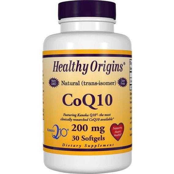 Коензим Healthy Origins CoQ10 200 мг 30 Softgels (HO35047)