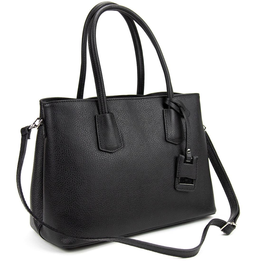Жіноча сумка Royal Bag F-IT-7601A шкіряна Чорний (5884)