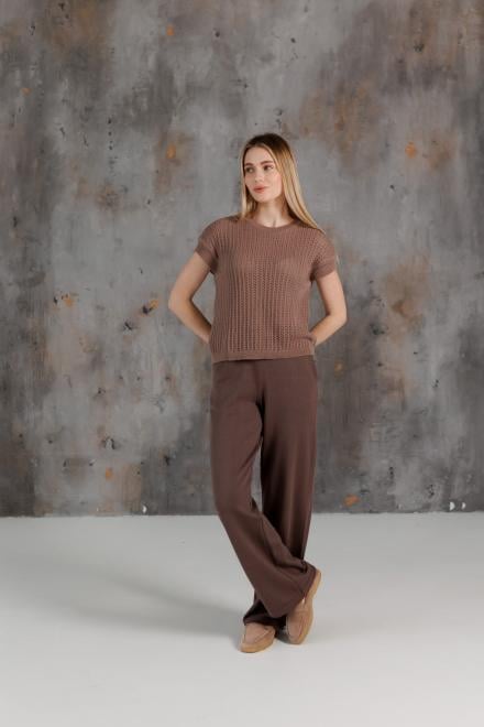 Футболка женская вязаная ART KNIT Сетка L/XL Тауп Футболка женская вязаная ART KNIT Сетка L/XL Тауп