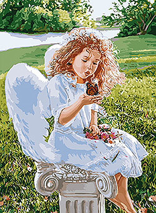 Картина по номерам Дыхание ангела 35х50 см (KHO2330)