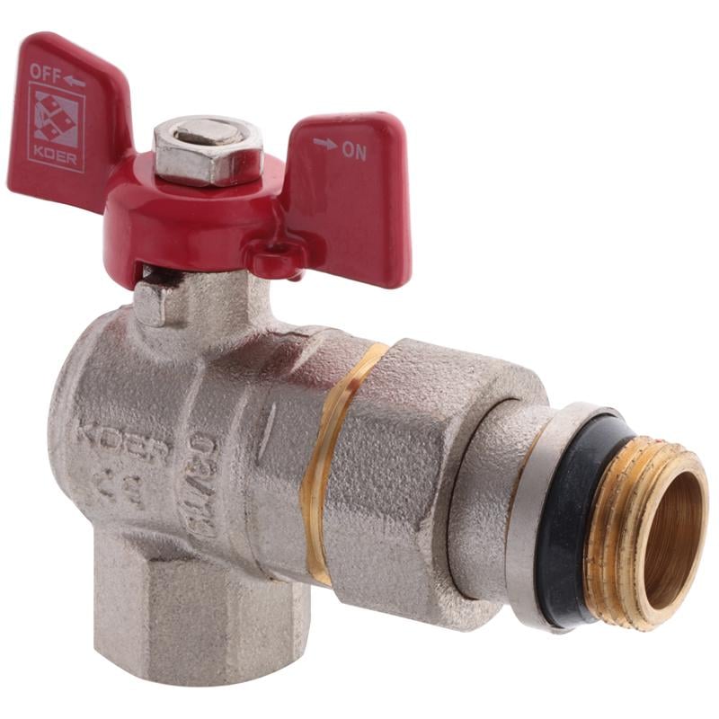 Кран шаровый KOER KR.228-Gi KR0196 1/2" ВЗ с американкой бабочка (81690)