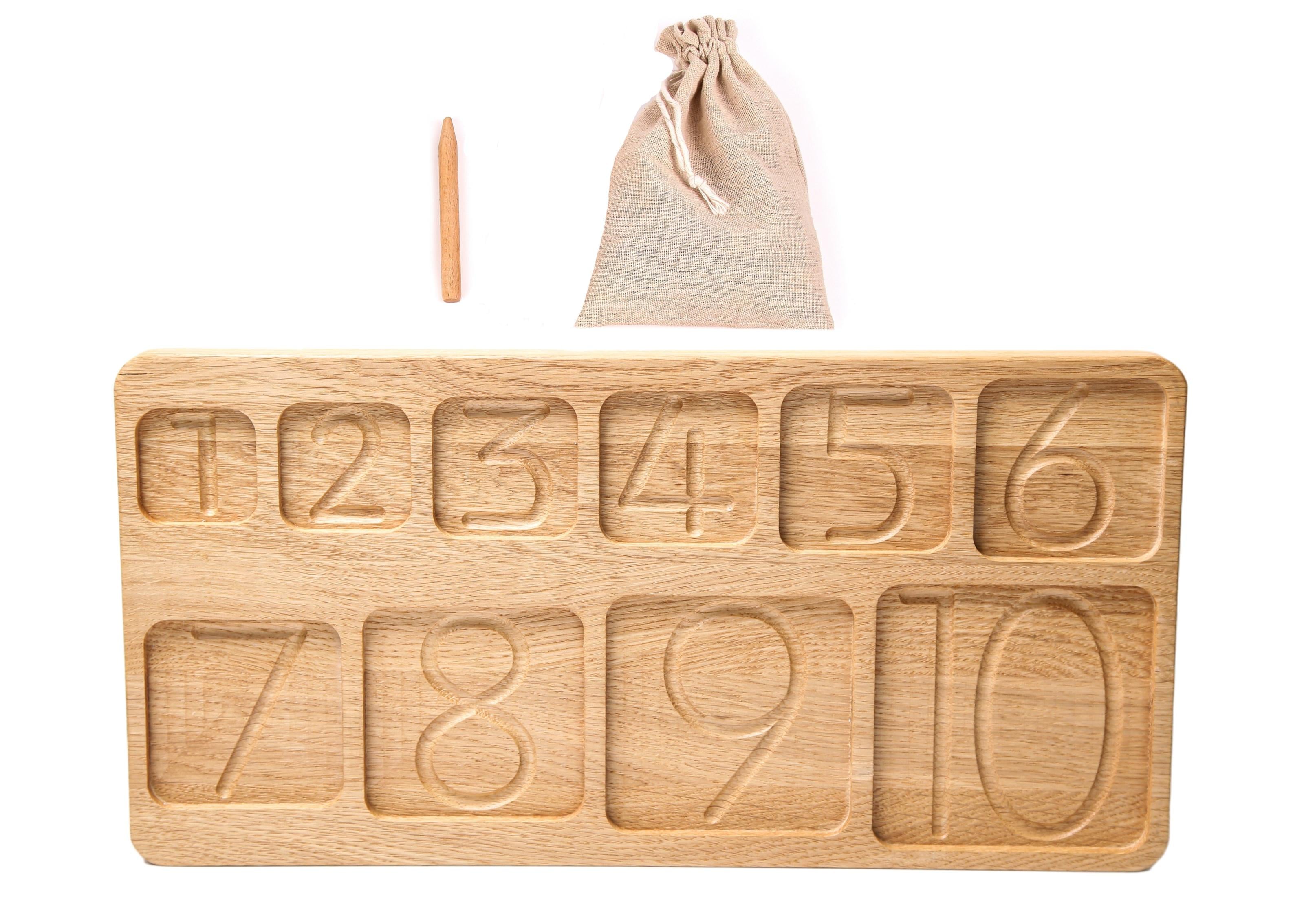 Доска сортировочная Skillwood 10 секций от маленькой до большой/цифры 40x20 см (670)
