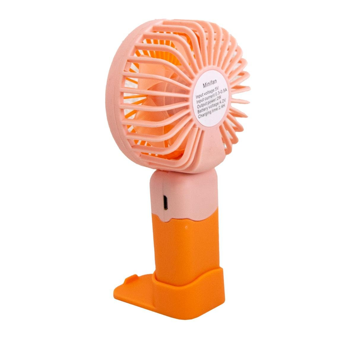 Вентилятор ручной JX-991 аккумуляторный Оранжевый (GR-04461) - фото 3 Вентилятор ручной JX-991 аккумуляторный Оранжевый (GR-04461) - фото 3