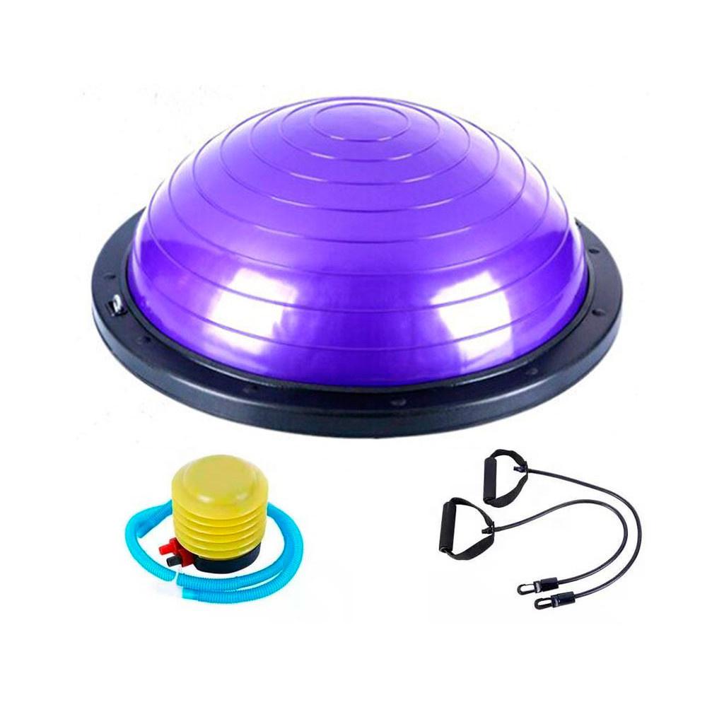 Балансувальна платформа BOSU напівсфера 60 см з насосом Фіолетовий