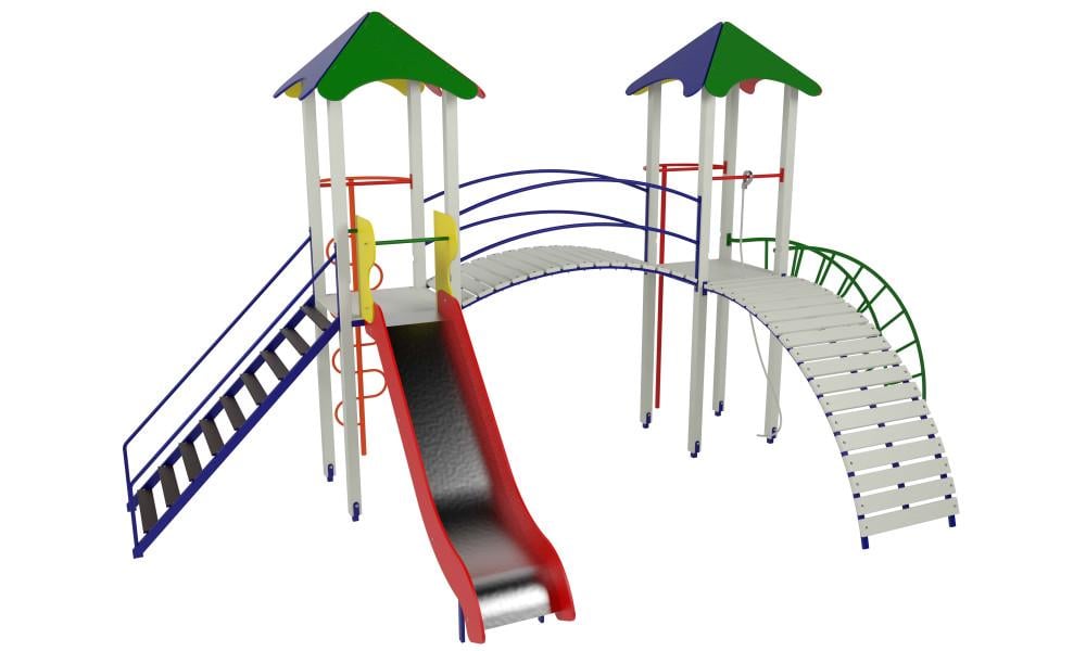 Детский игровой комплекс Tivoli-land Замок 2-1 6570x3360x3450 мм Детский игровой комплекс Tivoli-land Замок 2-1 6570x3360x3450 мм