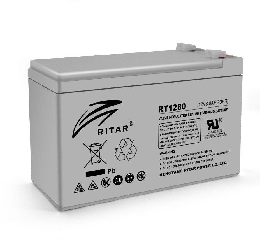 Акумуляторна батарея AGM Ritar RT-1280G 12V 8,0 Ah (58081) - фото 1