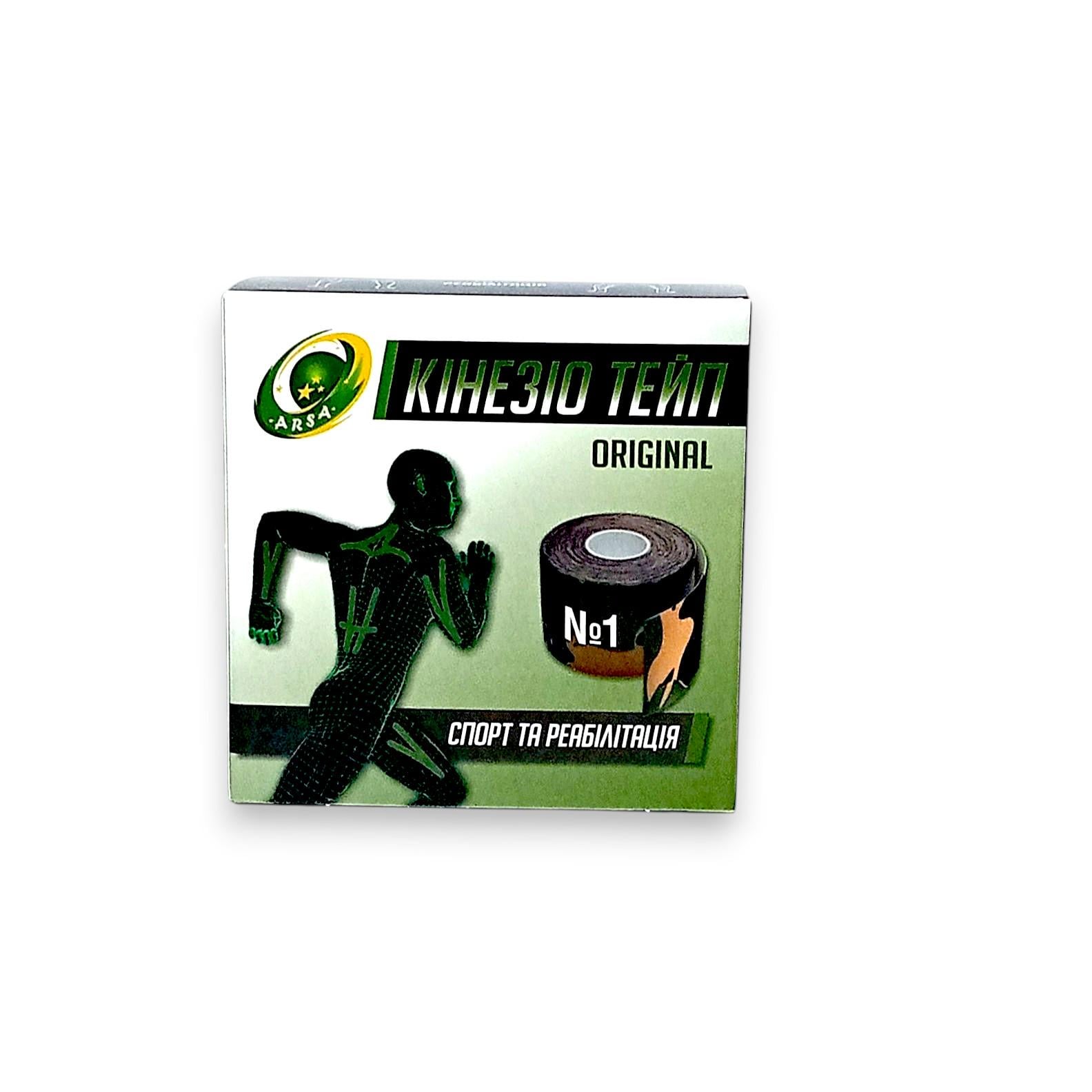 Кинезіо тейп Arsa 5 см x 5 м мілітарі Кинезіо тейп Arsa 5 см x 5 м мілітарі