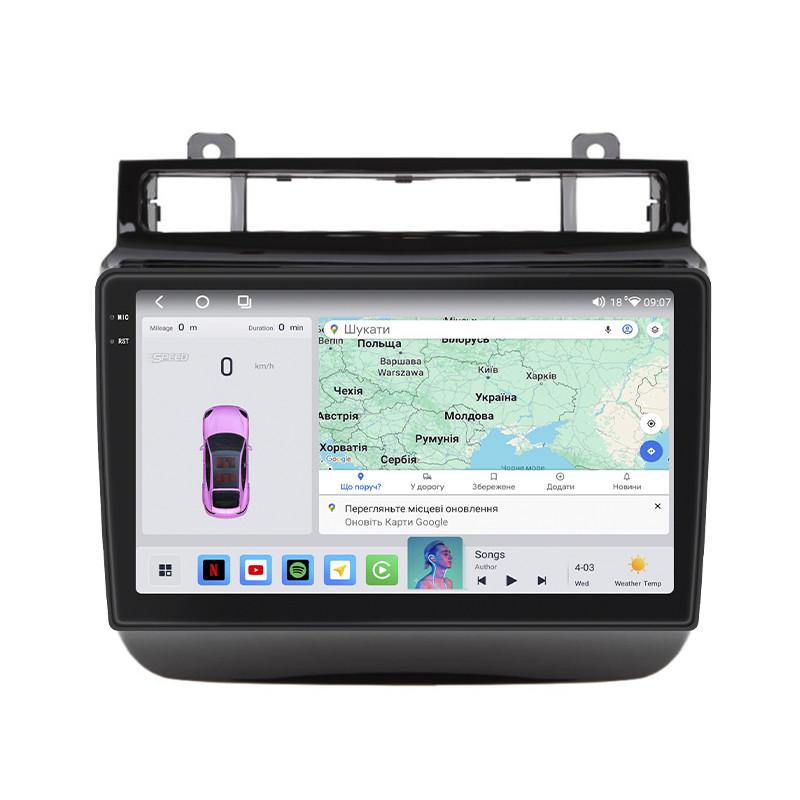 Автомагнитола штатная Lesko 4G/QLED/CarPlay/360°/GPS/Wi-Fi для Volkswagen Touareg II 2010-2014 4/64Gb 9" (2328546753)