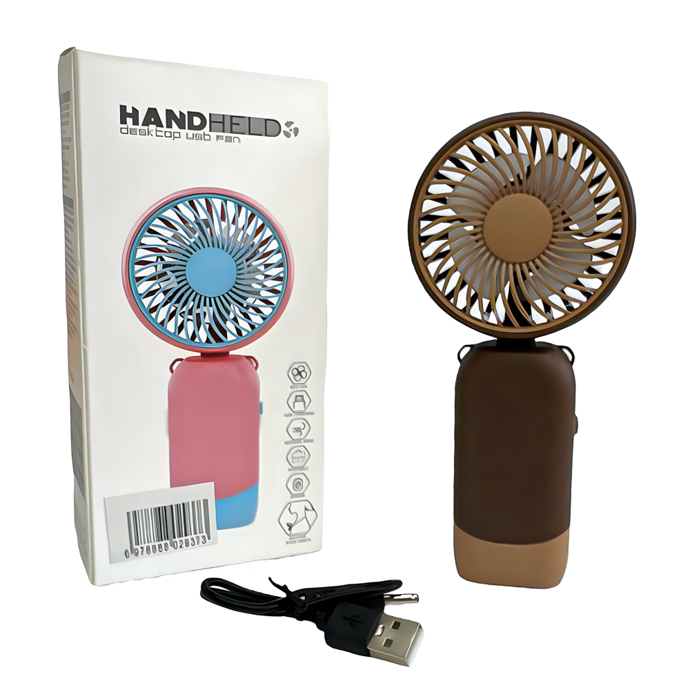 Вентилятор портативный Капибара на аккумуляторе и USB Темно-коричневый (51-тем-кор-39549) - фото 5