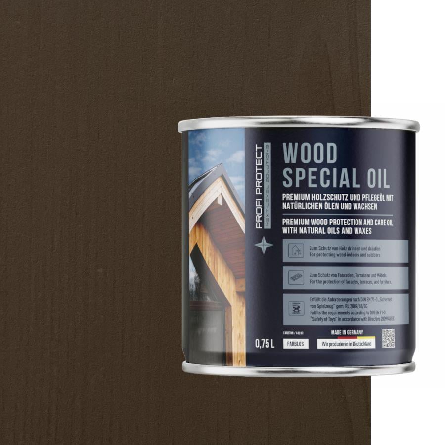 Лазурь на основе пчелиного воска и льняного масла ProfiProtect Wood Special Oil 0,75 л Sepia/Braun 75 (20759176)