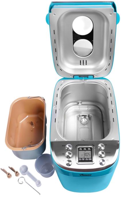 Хлібопічка VIMAR VBM 729 1500 г 850 Вт 15 програм Бірюзовий (27675321) - фото 12 Хлібопічка VIMAR VBM 729 1500 г 850 Вт 15 програм Бірюзовий (27675321) - фото 12