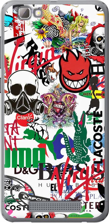 Чохол на ZTE A610 Many different logos (4022u-433-42517)