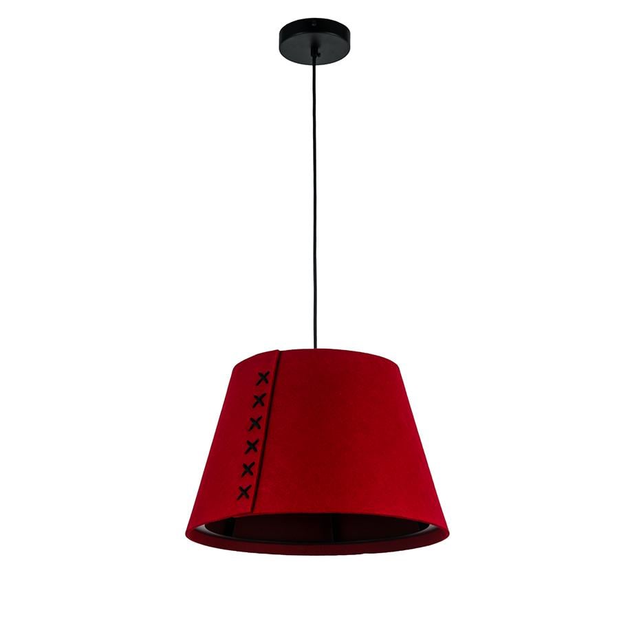 Светильник подвесной с абажуром Levistella 8051998-1 400 C4 Черный/Красный