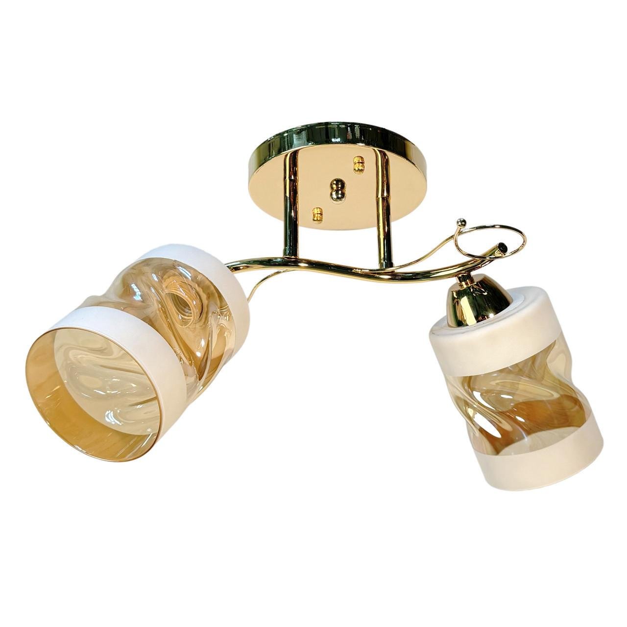 Люстра стельова Svet SH-4633/2B FG на 2 плафони Золотистий