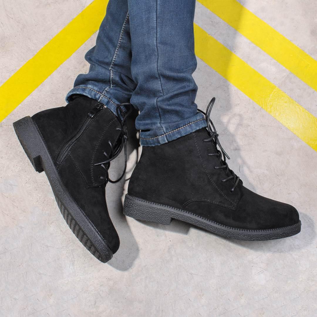 Ботинки женские из эко-замши 327243 р. 38 24,5 см