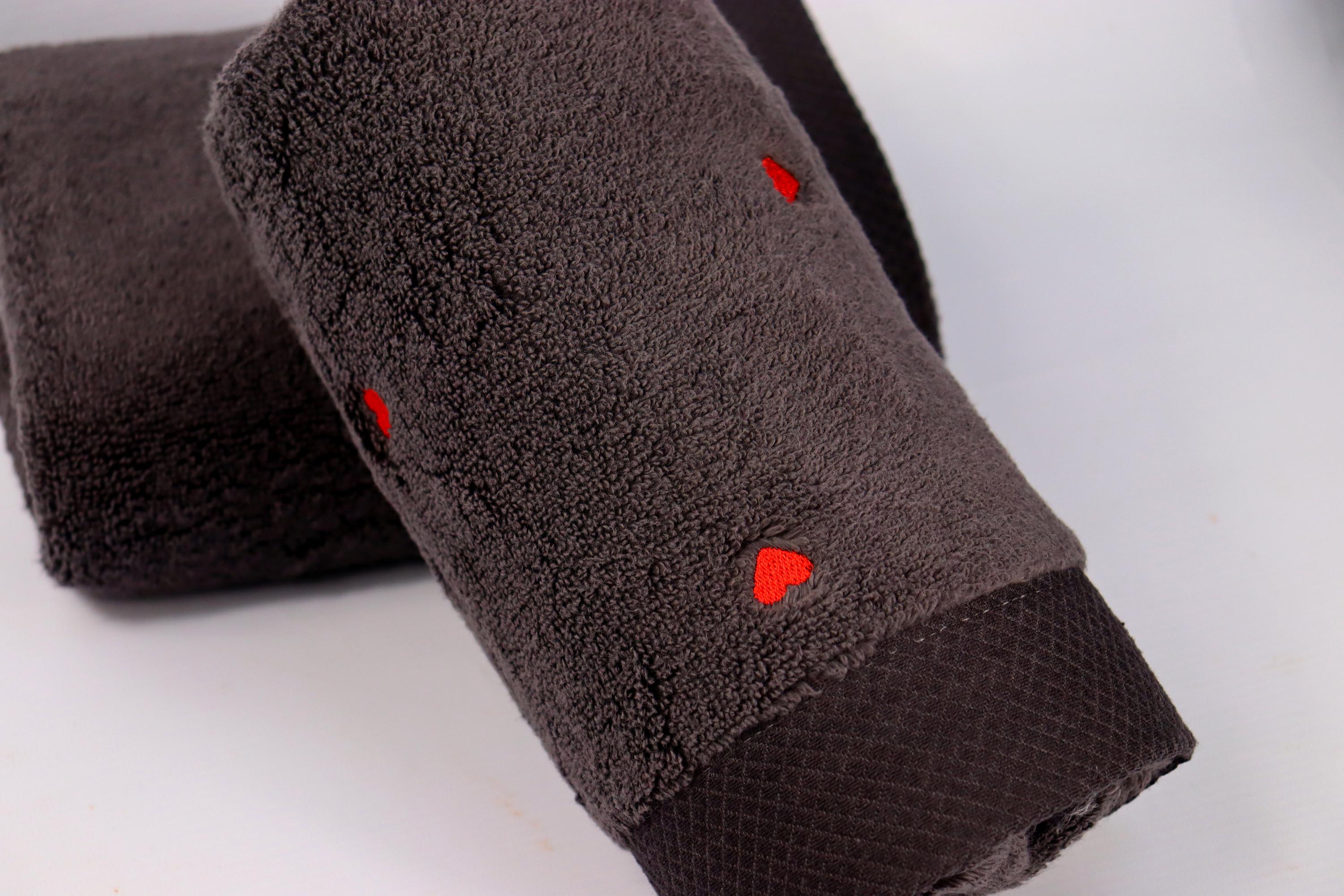 Рушник Lubow/Love Microcotton 50х90 см 550 г/м2 Темно-сірий - фото 8