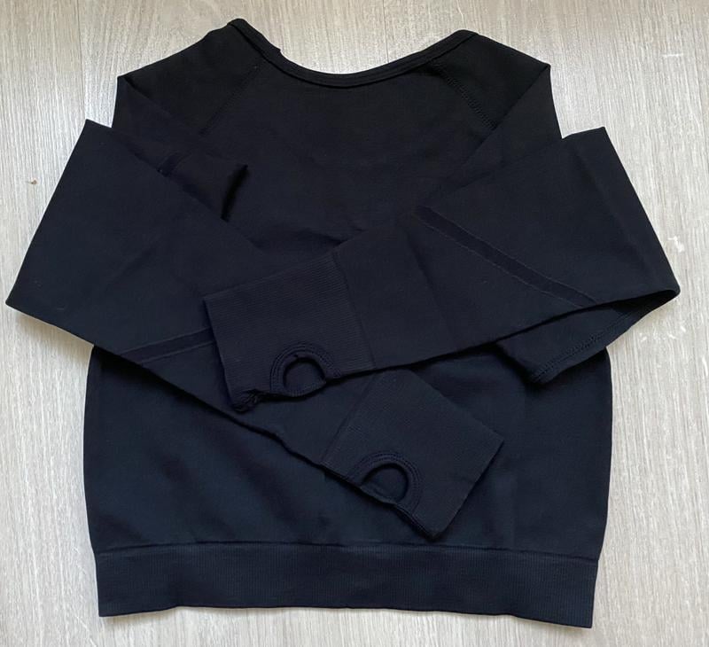 Топ с длинным рукавом S Черный (11731346) - фото 2 Топ с длинным рукавом S Черный (11731346) - фото 2