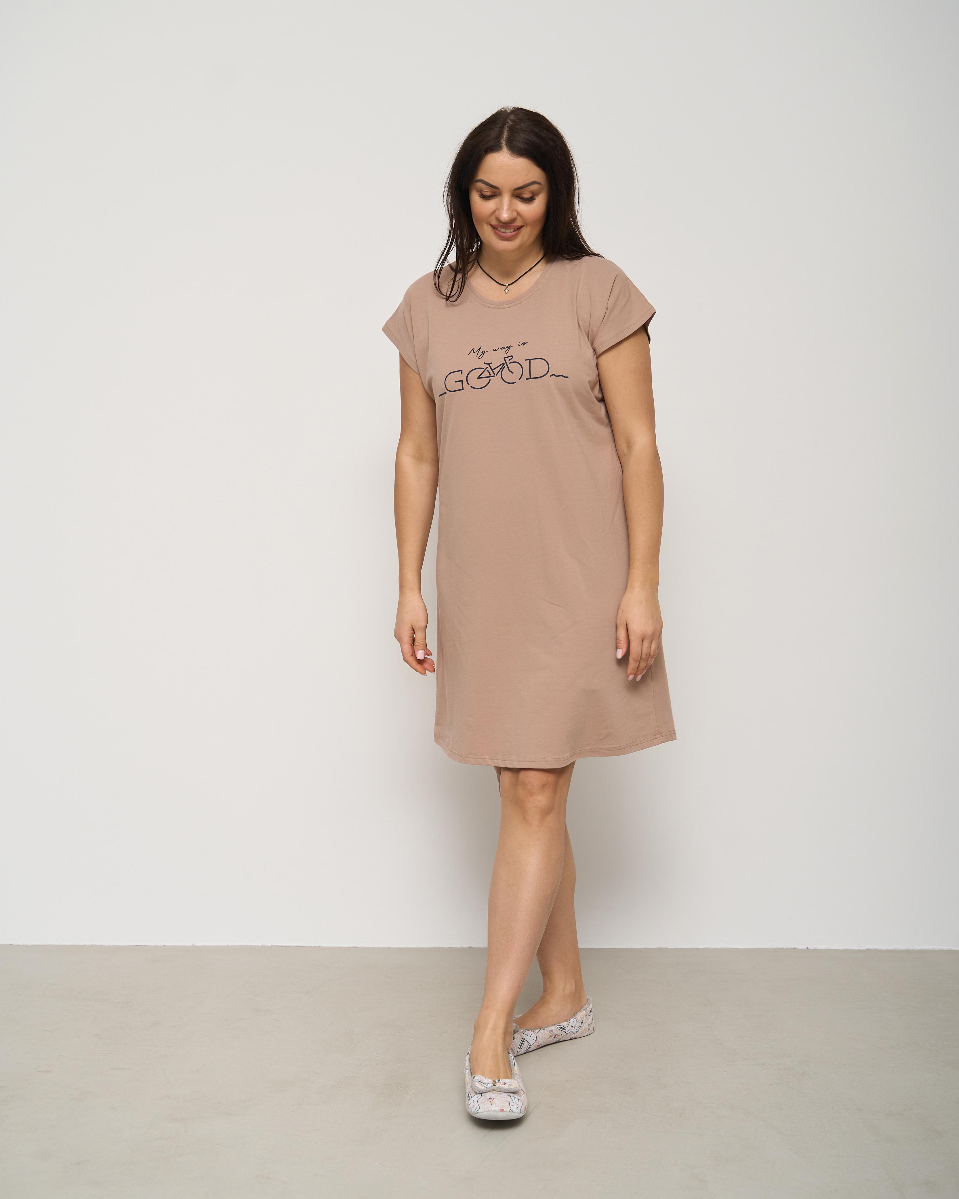 Туніка з коротким рукавом Good 2XL Світло-коричневий (84311)